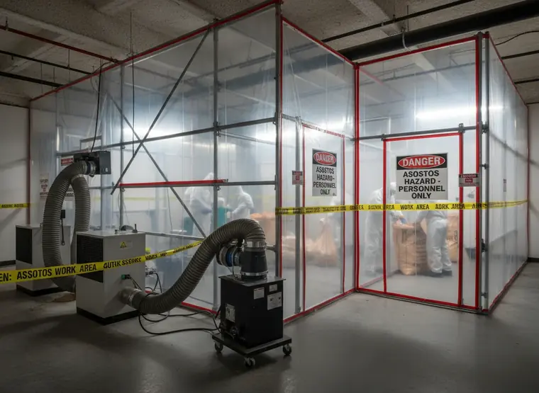 HEPA containment set up for mould remediation in an Ottawa home